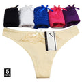 5 Pcs/set Sexy Thong for Women Girls Cotton G-Strings Ladies Panties Lip Print Kawaii Cute Dot Underwear Wholesale Free shipping