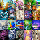 5D Diy Diamond Painting Cross Ctitch Kits Diamond Mosaic Embroidery Landscape animals 3d Painting round drill  gift