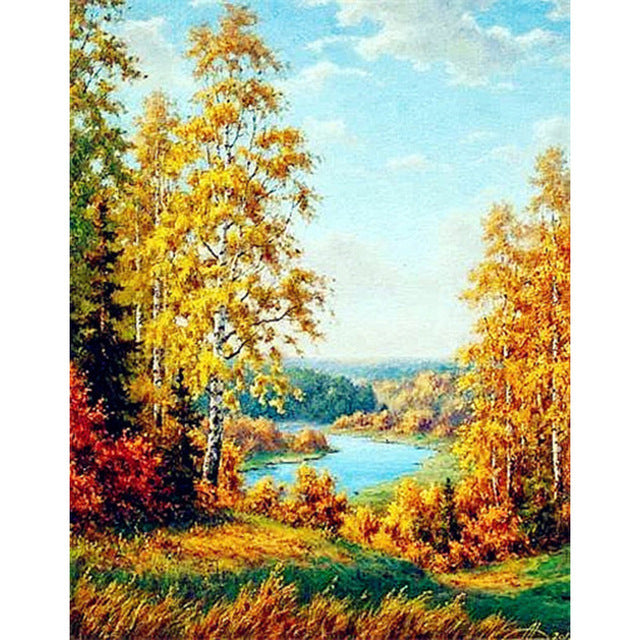 5D Diy Diamond Painting Cross Ctitch Kits Diamond Mosaic Embroidery Landscape animals 3d Painting round drill  gift