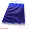 3/6/12pcs/Set Erasable Pen Washable Handle Blue/Black/Red 0.5mm Pens Refill Rod for Office Supplies Student Exam Spare