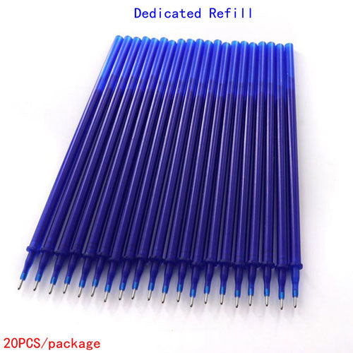 3/6/12pcs/Set Erasable Pen Washable Handle Blue/Black/Red 0.5mm Pens Refill Rod for Office Supplies Student Exam Spare