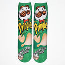 Cotton Socks Art 3D Printing Potato Chips Chocolate Fruit Candy Print Socks Men And Women Harajuku Unisex Funny Socks