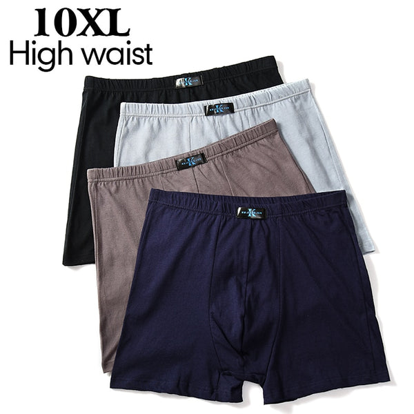 4-packs 2020 New Men's Boxer Pantie Lot Underpant Loose Large Short Cotton Plus 6XL 7XL 8XL 9XL 10XL Underwear Boxer Male XXXXL
