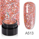 ROSALIND 5ml Shiny Rainbow Gel Nail Polish Bright For Glitter Painting Nail Art Design Poly UV Top Base Primer For Manicure