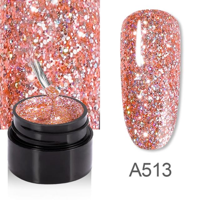 ROSALIND 5ml Shiny Rainbow Gel Nail Polish Bright For Glitter Painting Nail Art Design Poly UV Top Base Primer For Manicure