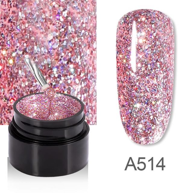 ROSALIND 5ml Shiny Rainbow Gel Nail Polish Bright For Glitter Painting Nail Art Design Poly UV Top Base Primer For Manicure