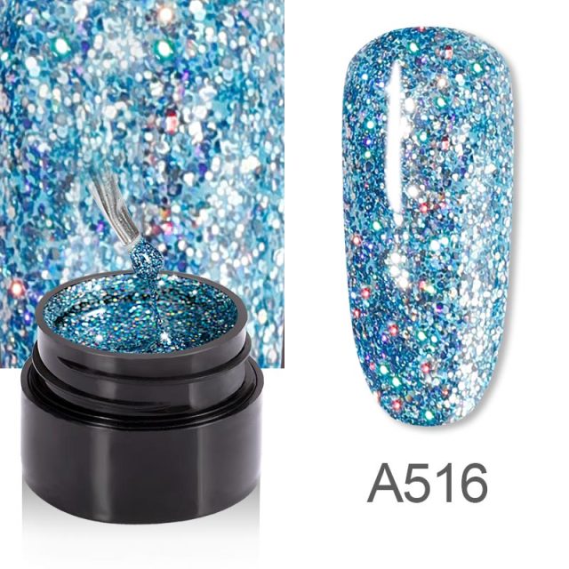 ROSALIND 5ml Shiny Rainbow Gel Nail Polish Bright For Glitter Painting Nail Art Design Poly UV Top Base Primer For Manicure