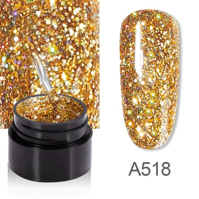 ROSALIND 5ml Shiny Rainbow Gel Nail Polish Bright For Glitter Painting Nail Art Design Poly UV Top Base Primer For Manicure