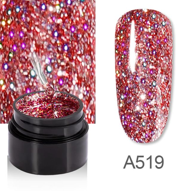 ROSALIND 5ml Shiny Rainbow Gel Nail Polish Bright For Glitter Painting Nail Art Design Poly UV Top Base Primer For Manicure