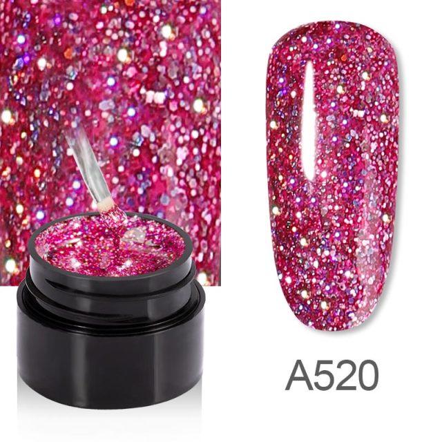 ROSALIND 5ml Shiny Rainbow Gel Nail Polish Bright For Glitter Painting Nail Art Design Poly UV Top Base Primer For Manicure