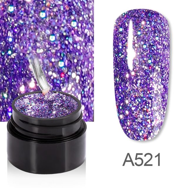 ROSALIND 5ml Shiny Rainbow Gel Nail Polish Bright For Glitter Painting Nail Art Design Poly UV Top Base Primer For Manicure