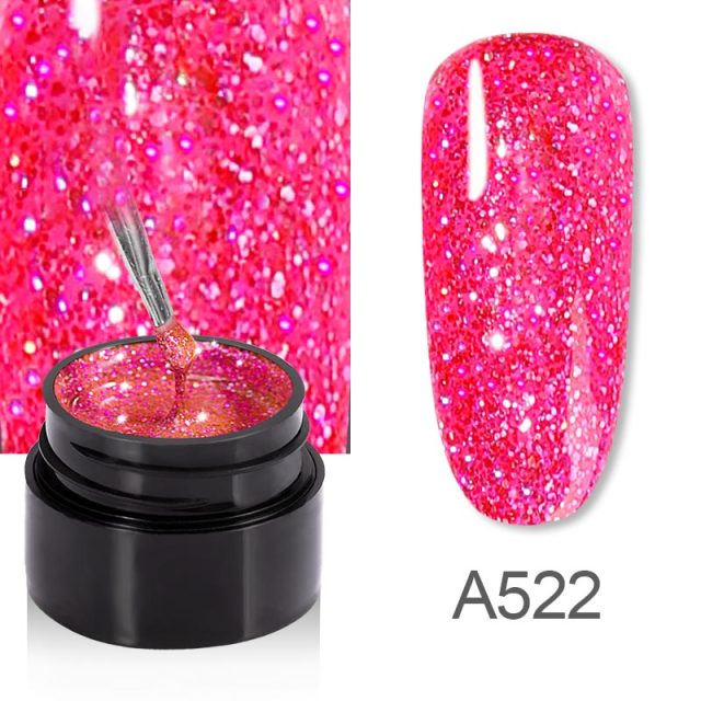 ROSALIND 5ml Shiny Rainbow Gel Nail Polish Bright For Glitter Painting Nail Art Design Poly UV Top Base Primer For Manicure
