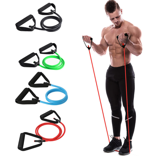 120cm Yoga Pull Rope Elastic Resistance Bands Rope Rubber Bands Fitness Equipment Exercise Tube Workout Strength Training