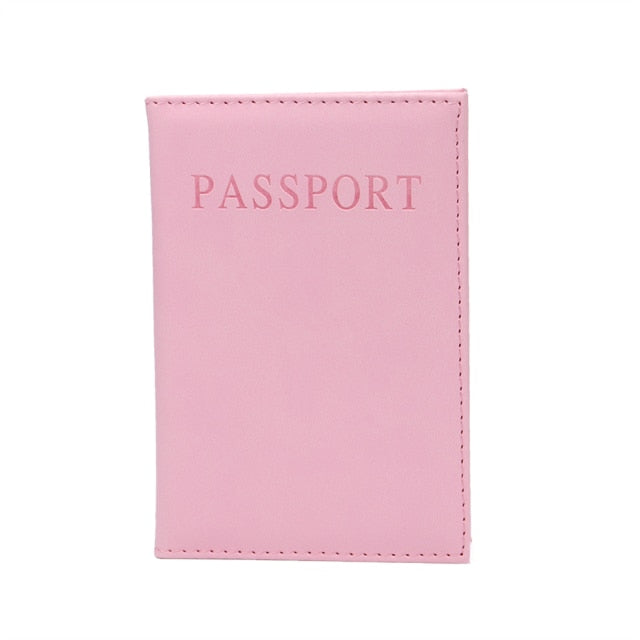 1PC Fashion New PU Women Passport Holder Couple Models Girls Travel Passport Cover Unisex Card Case Man Card Holder