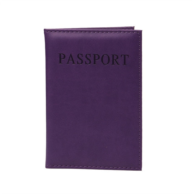 1PC Fashion New PU Women Passport Holder Couple Models Girls Travel Passport Cover Unisex Card Case Man Card Holder