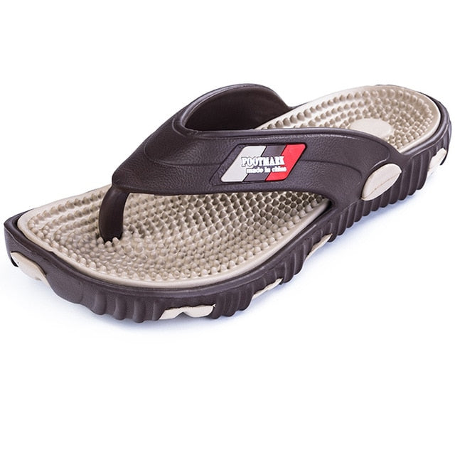 Soft Men Slippers Shoes Big Size Fashion Massage Summer Water Male Sandals High Quality Flat Beach Shoes Non-slip Mens Flip Flop