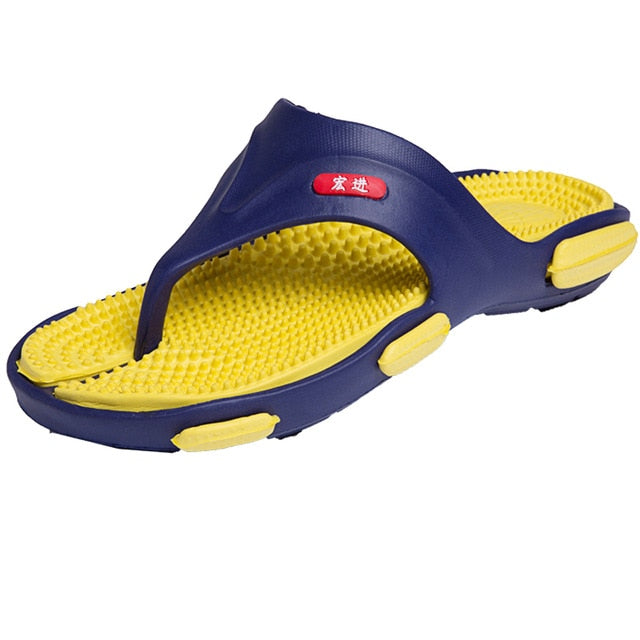 Soft Men Slippers Shoes Big Size Fashion Massage Summer Water Male Sandals High Quality Flat Beach Shoes Non-slip Mens Flip Flop