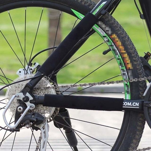 2pcs  Black Bicycle Chain Protector Cycling Frame Chain Stay Posted Protector MTB Bike Chain Care Guard Cover