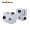 2pcs 3D printer Aluminium Heat Block V6 J-head RepRap MK7 or MK8 kossel and prusa i3 Extruder