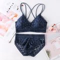 Women Lace Bra Sets Seamless Underwear Backless Vest Sexy Panties Padded Bralette Lingerie Ultrathin Briefs Female Intimates #F