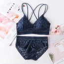 Women Lace Bra Sets Seamless Underwear Backless Vest Sexy Panties Padded Bralette Lingerie Ultrathin Briefs Female Intimates