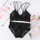 Women Lace Bra Sets Seamless Underwear Backless Vest Sexy Panties Padded Bralette Lingerie Ultrathin Briefs Female Intimates
