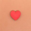 Single Sale 1pcs Shoe Charms Cartoon Heart-shaped Garden Shoe Accessories Buckle Decorations Fit Croc Wristband JIBZ Kids X-mas