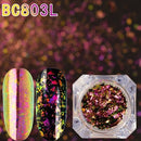 Chameleon Effect Sequins Nails Art