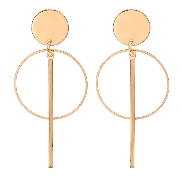 2020 Korean Long Statement Geometric Triangle Tassel Dangle Drop Earrings For Women Earrings Fashion Jewelry Oorbellen Brincos