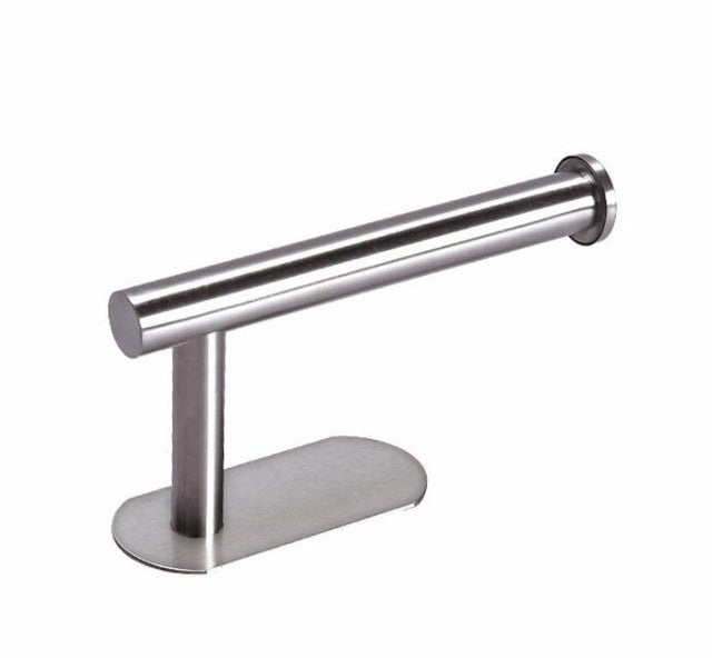 Free Kitchen Roll Paper Accessory Wall Mount Toilet Paper Holder Stainless Steel Bathroom tissue towel accessories rack holders