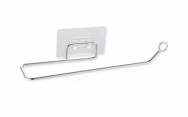 Free Kitchen Roll Paper Accessory Wall Mount Toilet Paper Holder Stainless Steel Bathroom tissue towel accessories rack holders