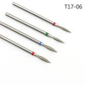 5/6/7 Diamond Nail Drill Bits Milling Cutter Set Cutters Manicure Silicon Stone Pedicure Electric for Mill Manicure Machine