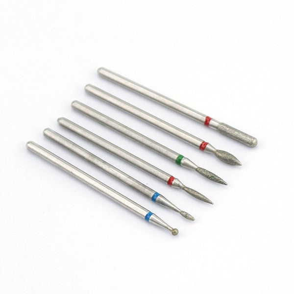 5/6/7 Diamond Nail Drill Bits Milling Cutter Set Cutters Manicure Silicon Stone Pedicure Electric for Mill Manicure Machine