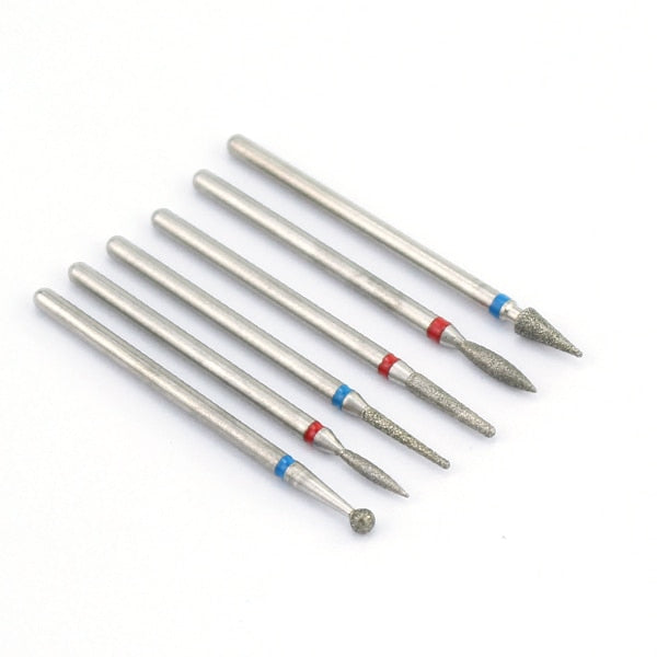 5/6/7 Diamond Nail Drill Bits Milling Cutter Set Cutters Manicure Silicon Stone Pedicure Electric for Mill Manicure Machine
