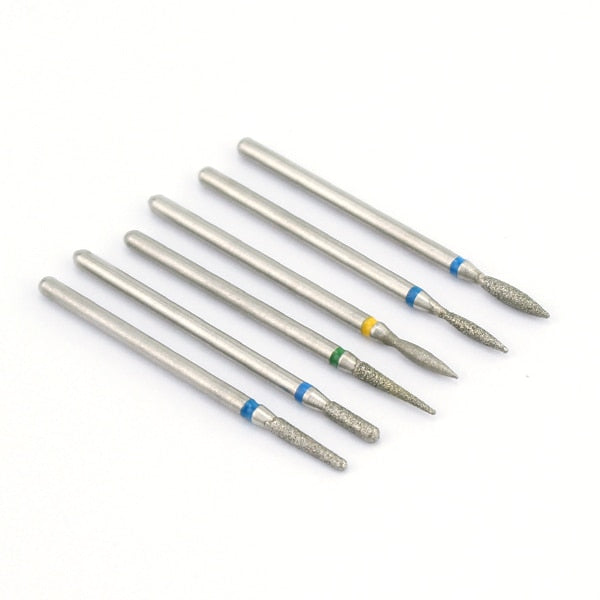 5/6/7 Diamond Nail Drill Bits Milling Cutter Set Cutters Manicure Silicon Stone Pedicure Electric for Mill Manicure Machine