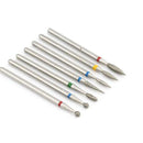 5/6/7 Diamond Nail Drill Bits Milling Cutter Set Cutters Manicure Silicon Stone Pedicure Electric for Mill Manicure Machine