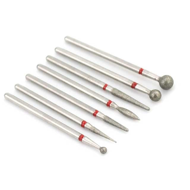 5/6/7 Diamond Nail Drill Bits Milling Cutter Set Cutters Manicure Silicon Stone Pedicure Electric for Mill Manicure Machine