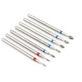 5/6/7 Diamond Nail Drill Bits Milling Cutter Set Cutters Manicure Silicon Stone Pedicure Electric for Mill Manicure Machine
