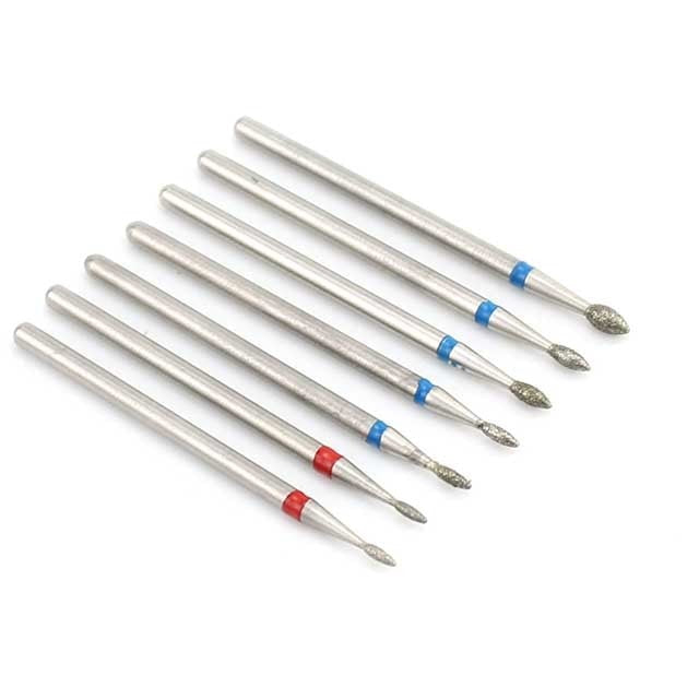 5/6/7 Diamond Nail Drill Bits Milling Cutter Set Cutters Manicure Silicon Stone Pedicure Electric for Mill Manicure Machine