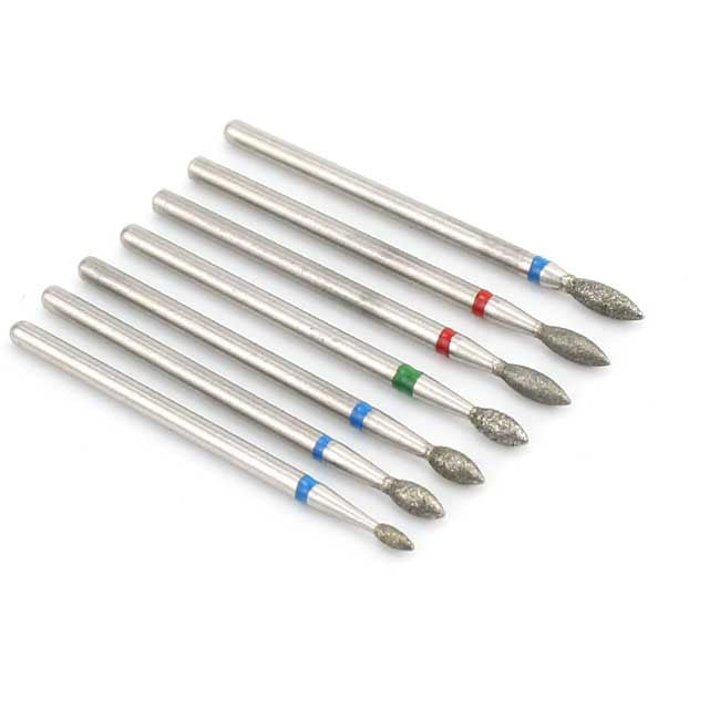 5/6/7 Diamond Nail Drill Bits Milling Cutter Set Cutters Manicure Silicon Stone Pedicure Electric for Mill Manicure Machine