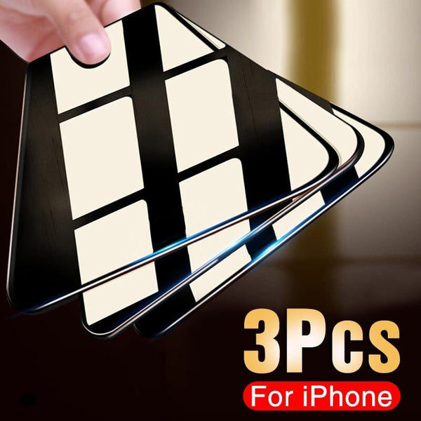 3PCS Full Coverage Tempered Glass Screen Protector For iPhone 11 Pro X XR XS Max  7 8 6 6s Plus 11 PRO