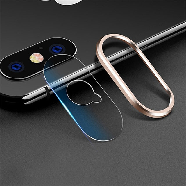 Tempered Glass + Metal Protection Ring And ens Proetector Case for IPhone 11 Pro X XS Max XR