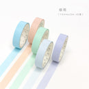 5pcs/lot Decorative Washi Tape Diy Rainbow Sticker Masking Paper Set For Diy Crafts Planners Scrapbooks Journals Cards