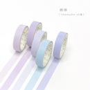 5pcs/lot Decorative Washi Tape Diy Rainbow Sticker Masking Paper Set For Diy Crafts Planners Scrapbooks Journals Cards