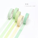 5pcs/lot Decorative Washi Tape Diy Rainbow Sticker Masking Paper Set For Diy Crafts Planners Scrapbooks Journals Cards