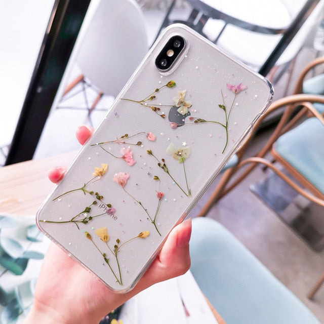 Flowers Transparent Soft Silicone Phone Case For iPhone 11 X XS XR XS Max 6 6S 7 8 Plus
