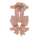 New 3pcs/lot Kids Baby Girls Floral Headband Chiffon Ribbon Bowknot Hair Accessories Hairband Set Elastic Children Kids Headwear