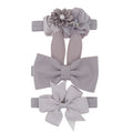 New 3pcs/lot Kids Baby Girls Floral Headband Chiffon Ribbon Bowknot Hair Accessories Hairband Set Elastic Children Kids Headwear