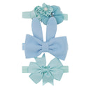 New 3pcs/lot Kids Baby Girls Floral Headband Chiffon Ribbon Bowknot Hair Accessories Hairband Set Elastic Children Kids Headwear