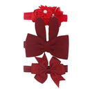 New 3pcs/lot Kids Baby Girls Floral Headband Chiffon Ribbon Bowknot Hair Accessories Hairband Set Elastic Children Kids Headwear